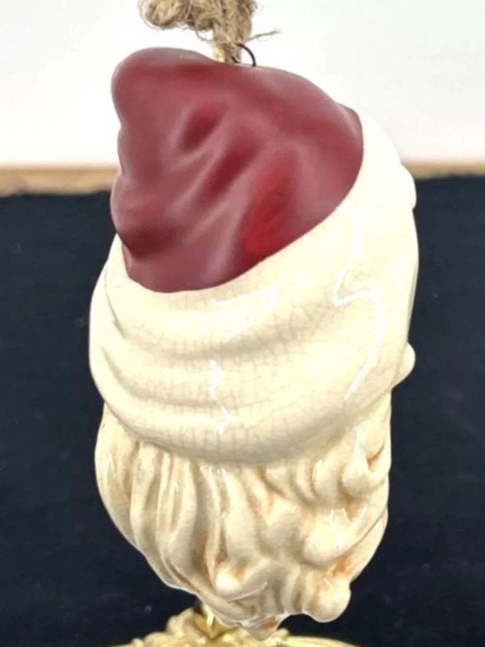 Dept 56 Santa Claus Head Christmas Ornament Porcelain 4.5